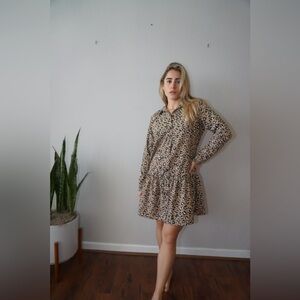 Adrissa Leopard Dress Long Sleeve size 8